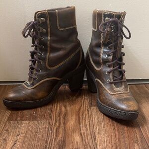 Timberland Dark Brown Lace-Up Boots